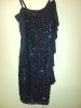 Adult Female Costumes to Hire - Gatsby-Midnight Blue sequin & tassle dress